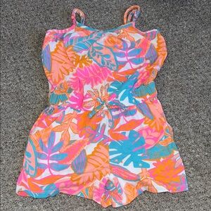 Cat & Jack Colorful Tropical Kids Romper